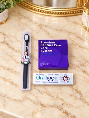 denture items new in containers.